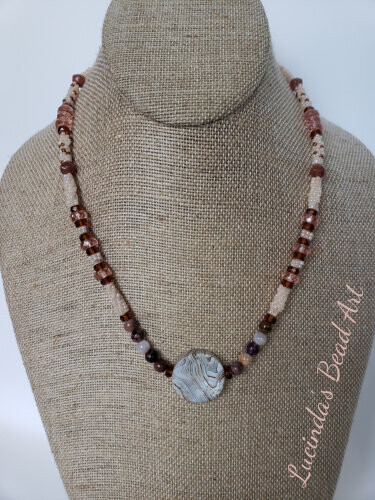 Terra Agate Woven Necklace
