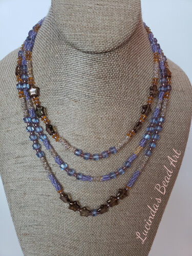 Lavender and Stars Necklace