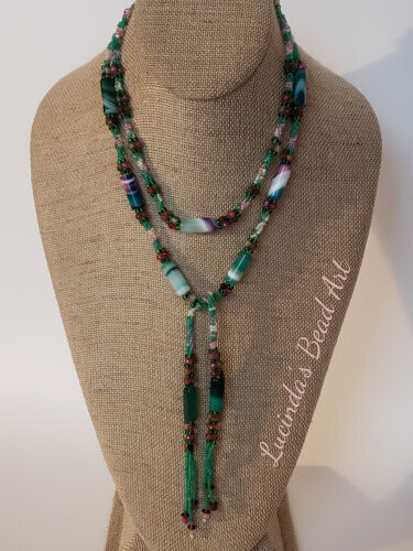 Agate Tubes Lariat