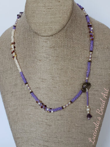 Purple and Cream Necklace