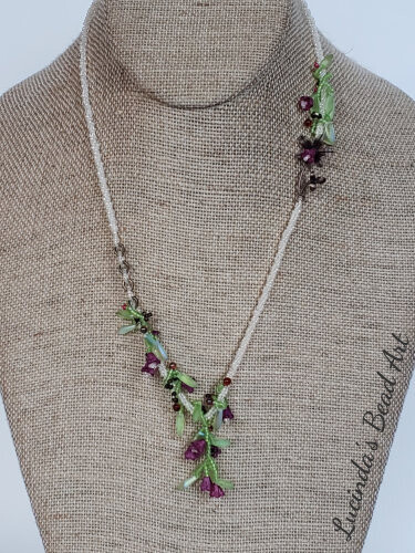 Flowers on Rope Necklace