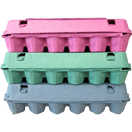 Assorted Colored Egg Cartons
