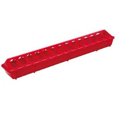 Flip Top 20&quot; Plastic Chick Feeder, Color: Red