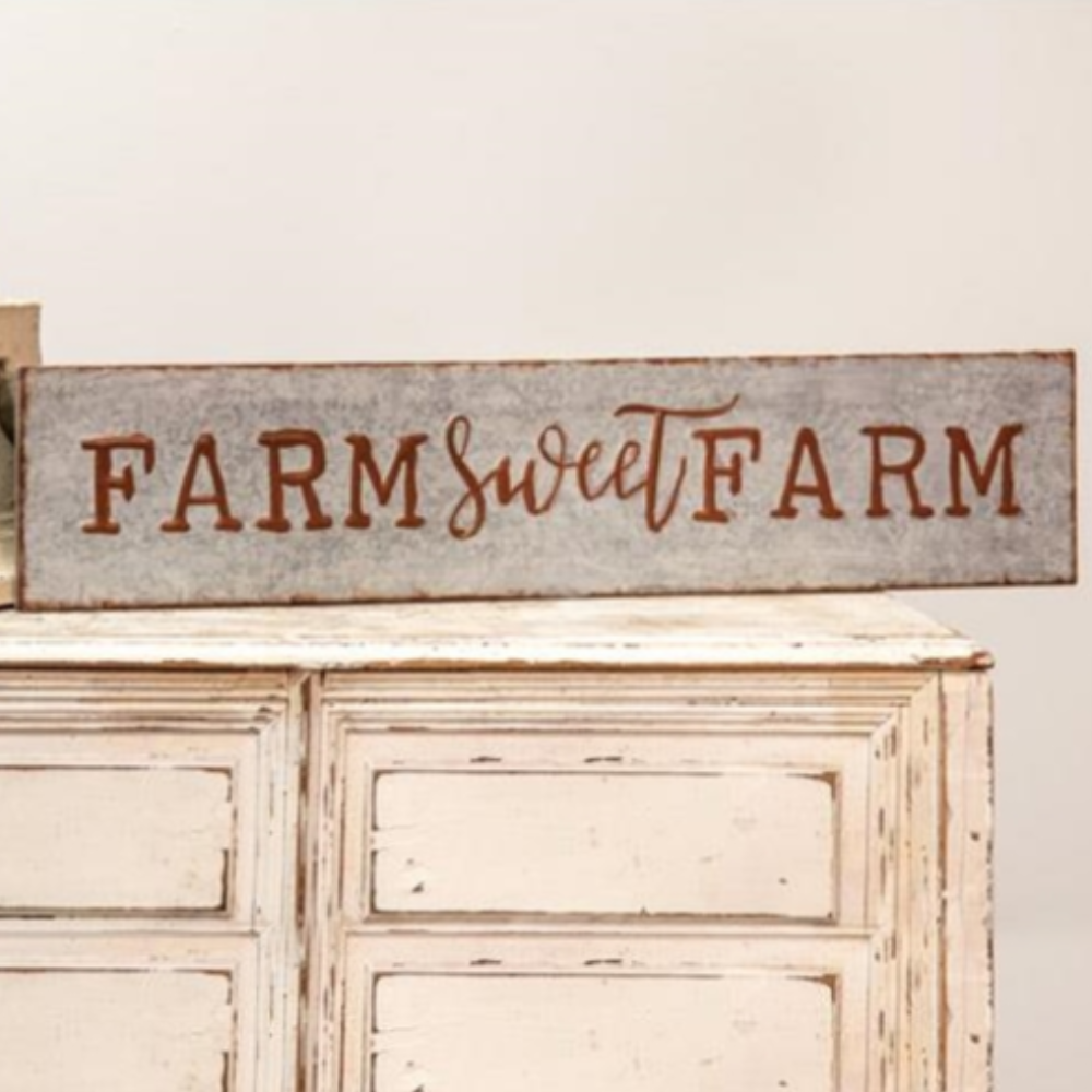 Galvanized Farm Sweet Farm Sign
