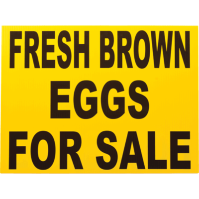 Fresh Brown Eggs for Sale Sign