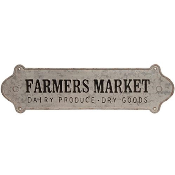 Farmhouse Farmers Market Galvanized Sign
