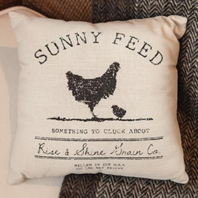 Sunny Feed Farmhouse Pillow