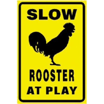 Rooster At Play Sign