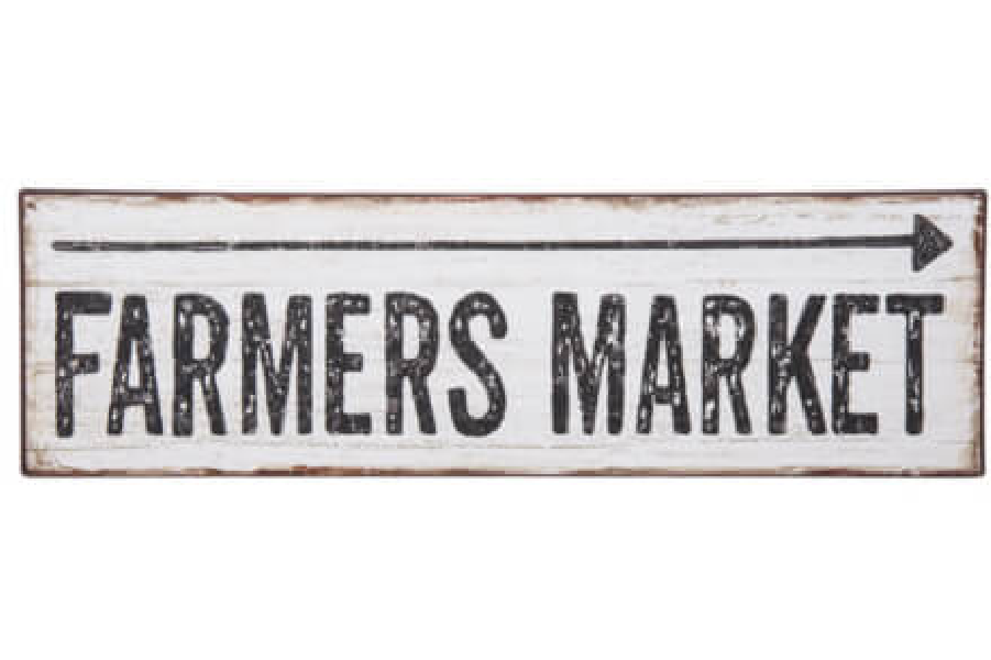 Farmers Market Distressed Arrow Sign