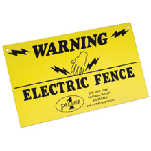 Electric Fence Warning Sign