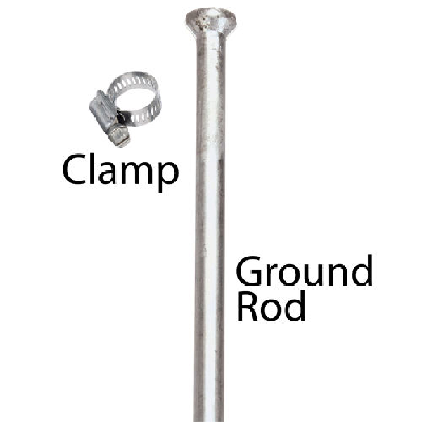 Ground Rod and Clamp for Energizer