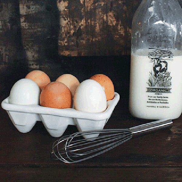 Cream Ceramic Egg Holder