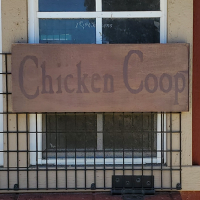 "Chicken Coop" Canvas Sign