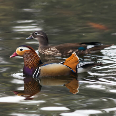 Mandarin Duck Juvenile Pair