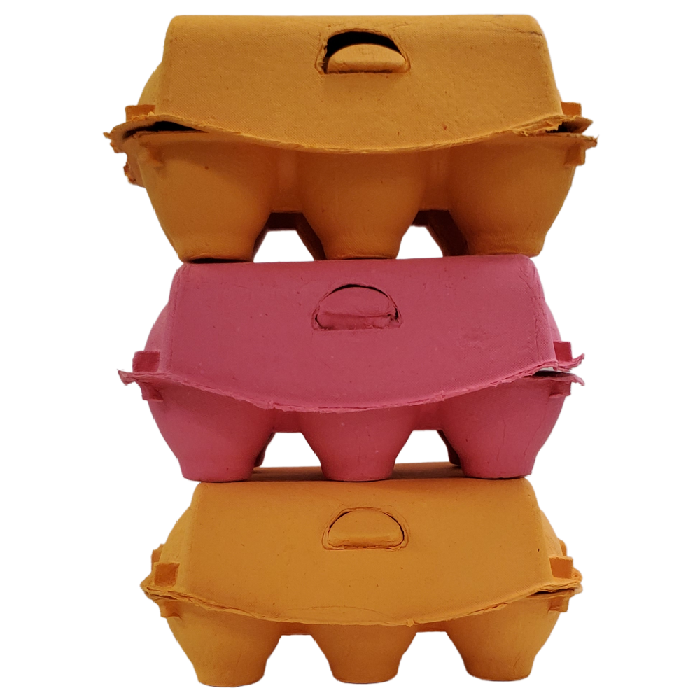 Pulp 6-Egg Carton, Assorted Colors