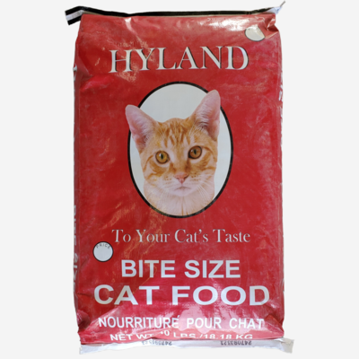 Hyland Cat Food 32.5%, 40 lb Bag