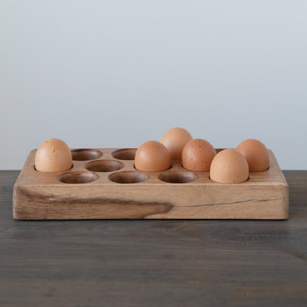 Acacia Wood Egg Tray