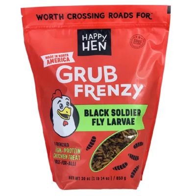 Happy Hen Grub Frenzy - Black Soldier Fly Larvae, 30-ounce bag