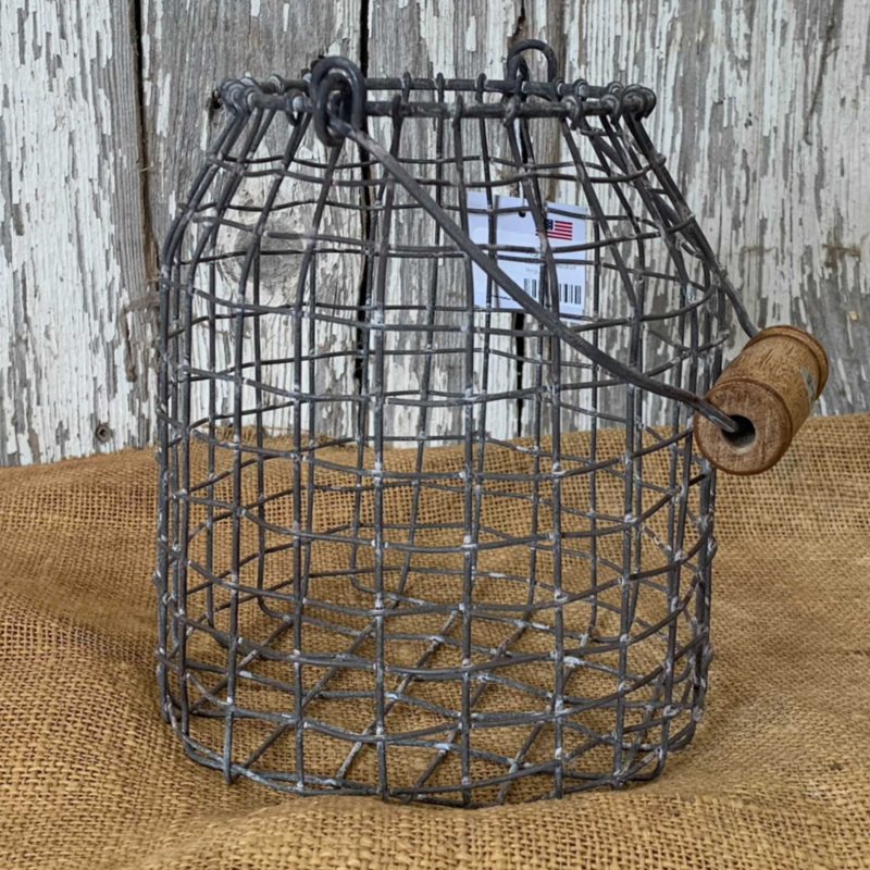 Jug Shaped Wire Egg Basket