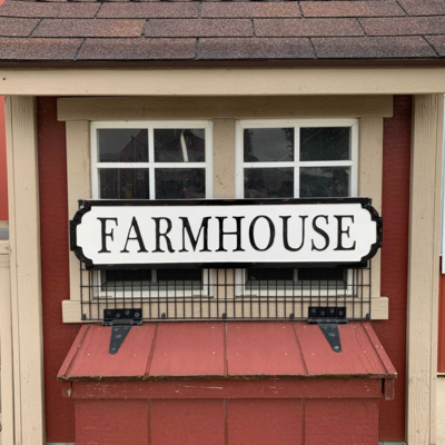 White Enamel Farmhouse Sign