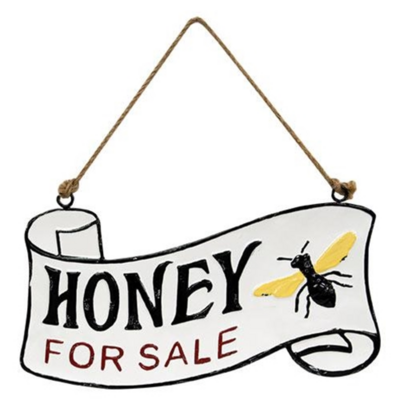 Honey For Sale Scroll Sign