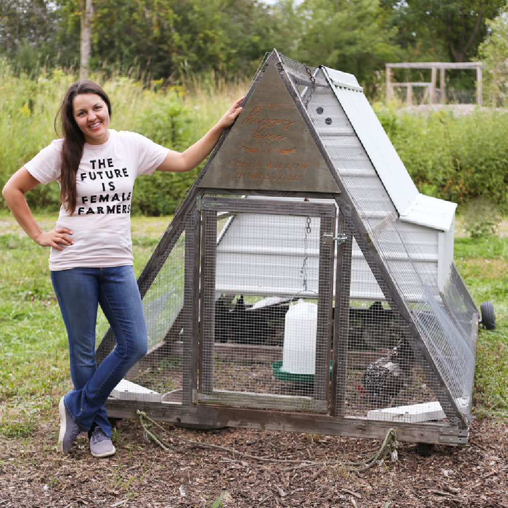 A-Frame Style Medium Mobile Chicken Tractor Plans - Instant Download