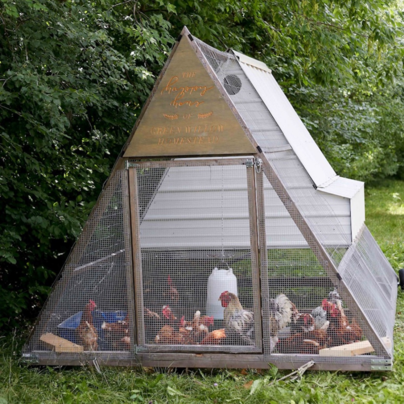 A-Frame Style Mega Mobile Chicken Tractor Plans - Instant Download