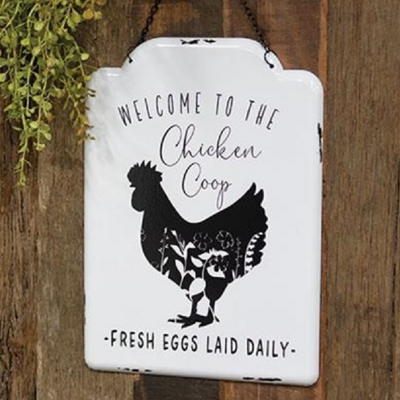 Welcome to the Chicken Coop Sign