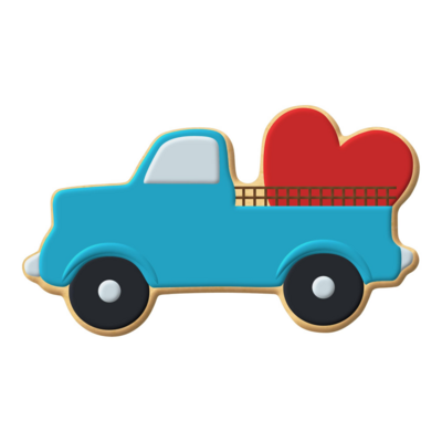 Truck with Heart Cookie Cutter