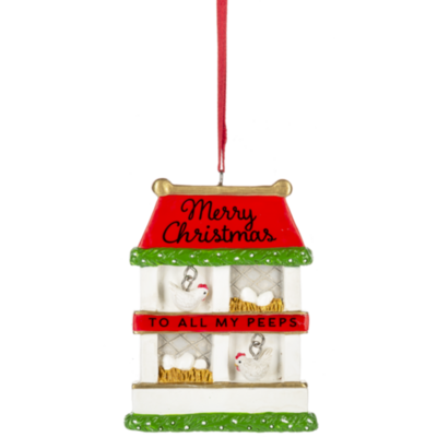 Christmas Chicken Coop Ornament
