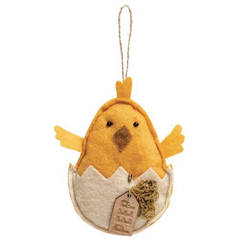 Felt Hatching Chick Ornament
