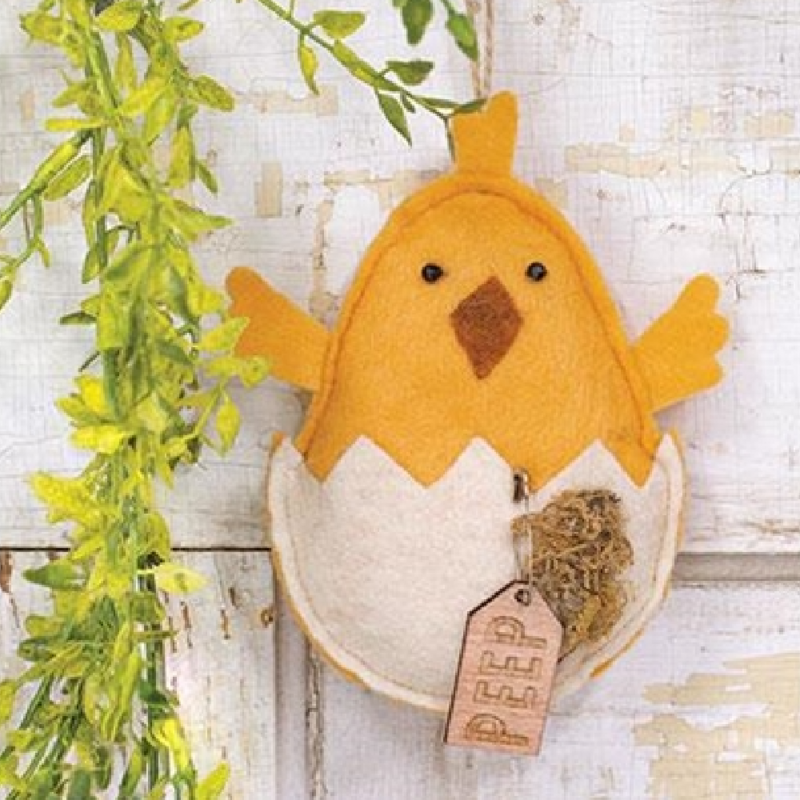 Felt Hatching Chick Ornament