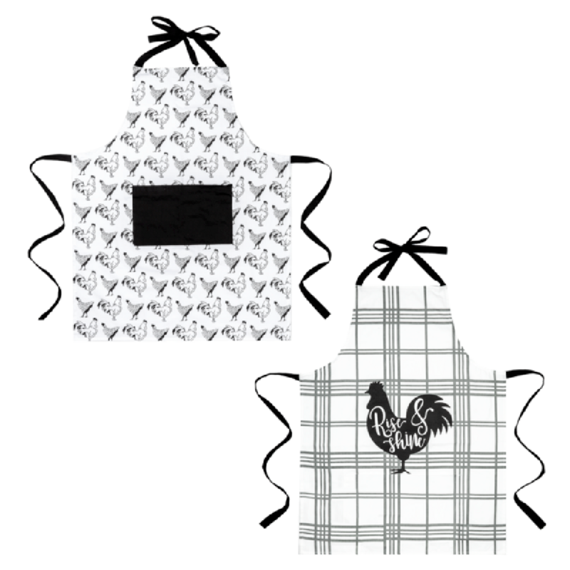 Black and White Chicken Aprons