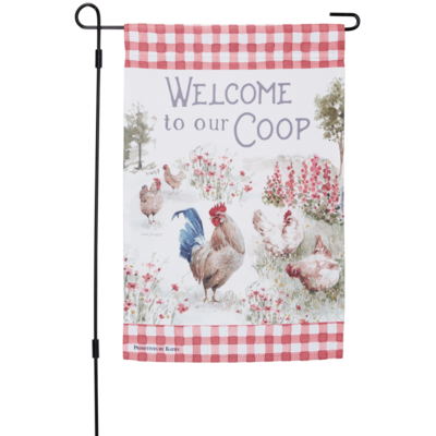 Welcome To Our Coop Garden Flag