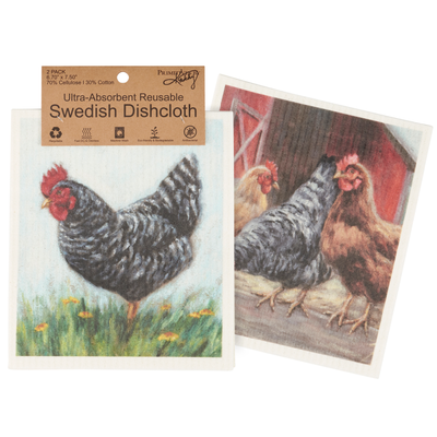 Chicken Swedish Dishcloths, 2-pack