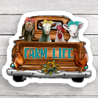 Farm Life Truck Vinyl Sticker