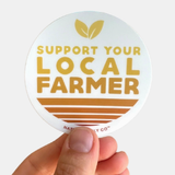 Support Your Local Farmer Vinyl Sticker