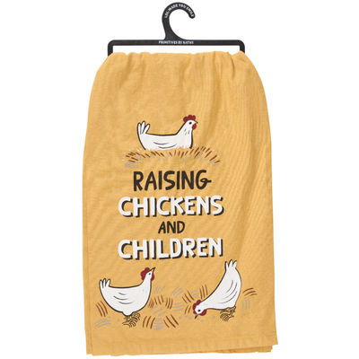 Raising Chickens and Children Kitchen Towel