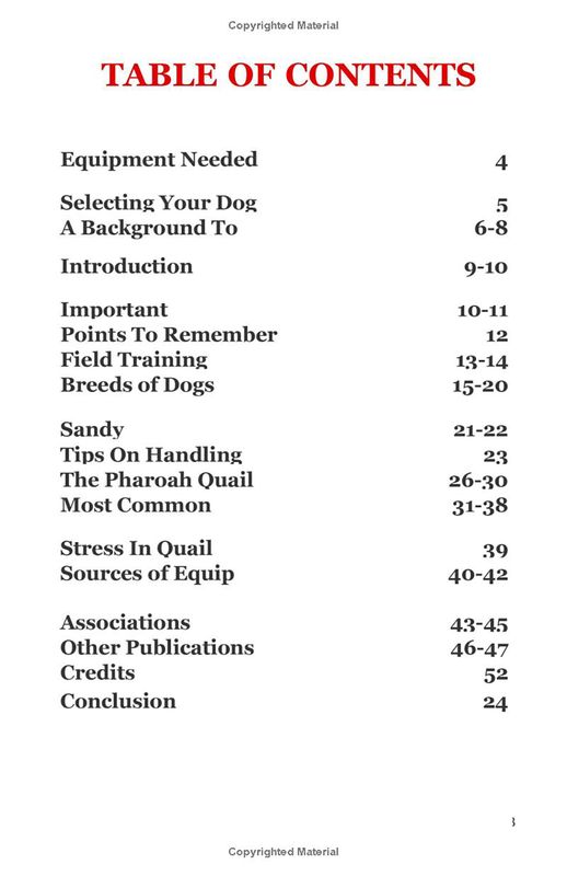 Training Dogs With The Coturnix Quail