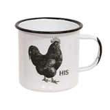 &quot;His&quot; Chicken Enamel Mug