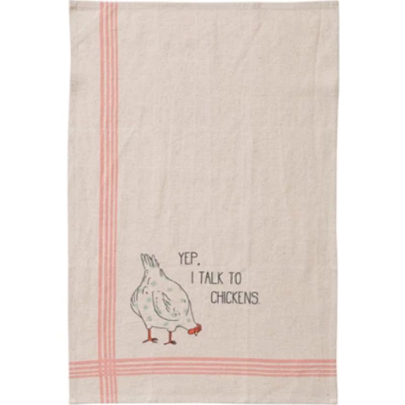 Yep, I Talk to Chickens Towel