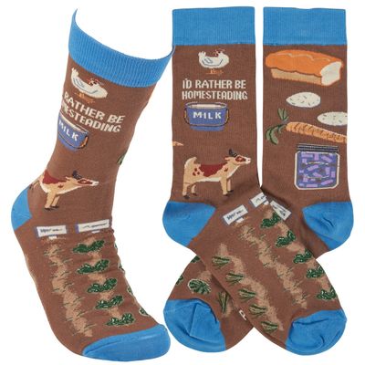 I'd Rather Be Homesteading Socks