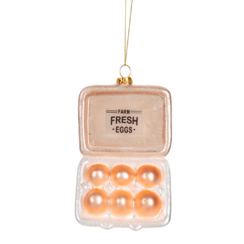 Glass Egg Carton Ornament