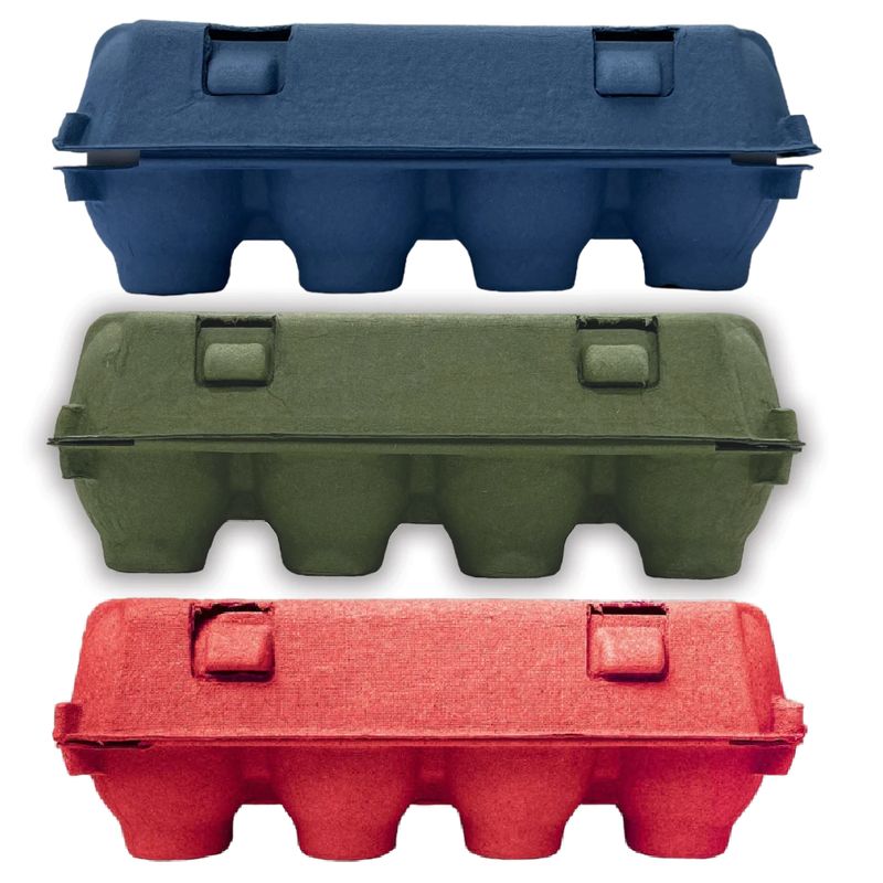 12-Egg Vintage Assorted Colored Cartons, 3-pack