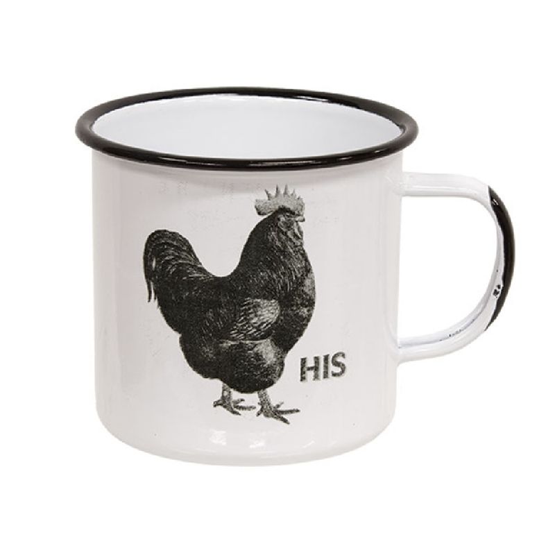 "His" Chicken Enamel Mug