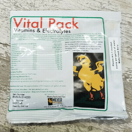 Vital Pack 4-oz, Non-Meat Birds - Ships with Chick Order