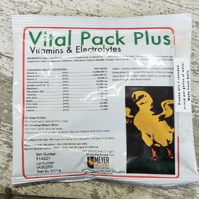 Vital Pack Plus 4-oz, Meat Birds - Ships with Chick Order