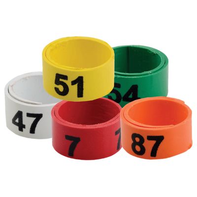 Size 11, 11/16" Numbered Leg Bands