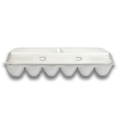 18-Egg Blank Styrofoam Egg Carton