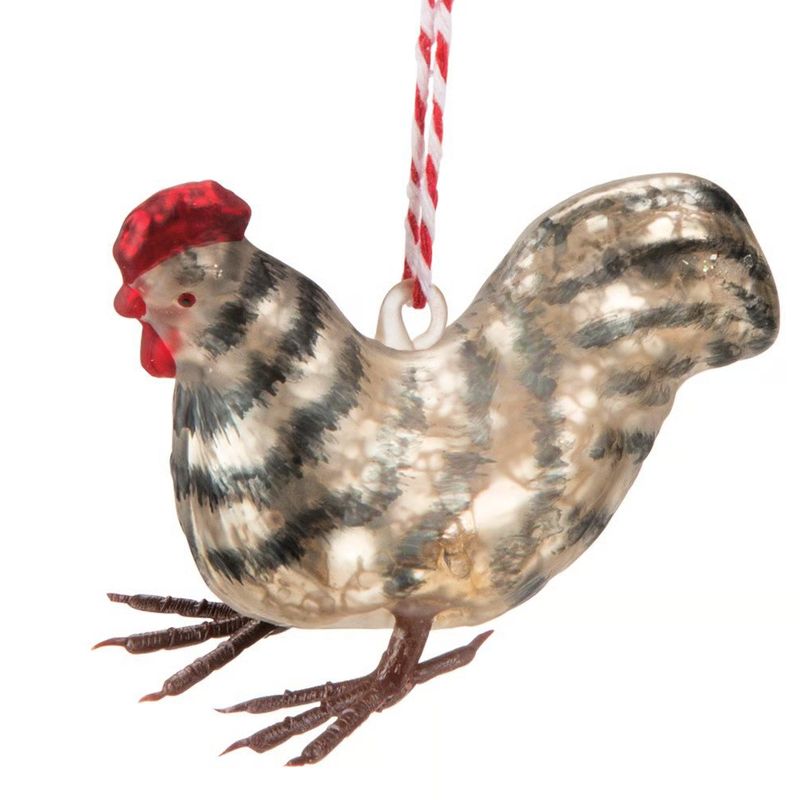 Blown Glass Hen Ornament